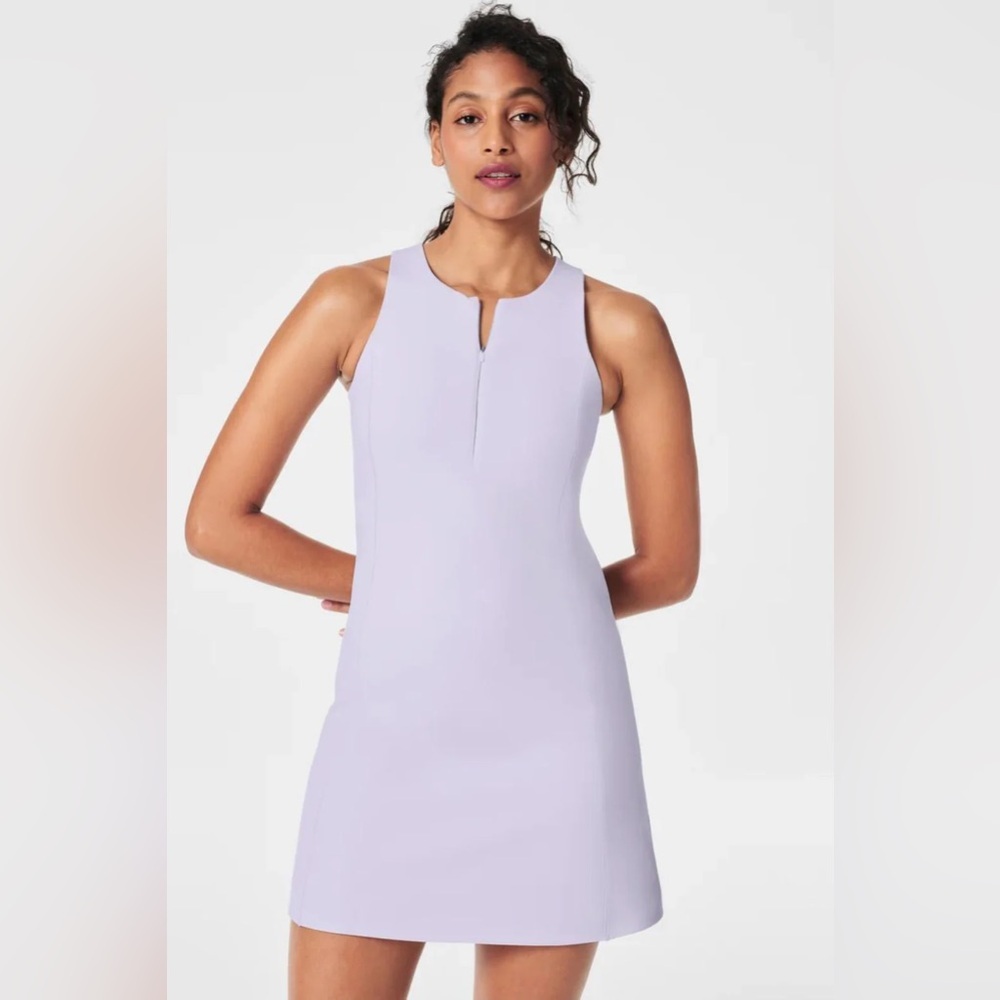 KAREN MILLEN Lavender Zipper Textured Dress Size 6 Sleeveless